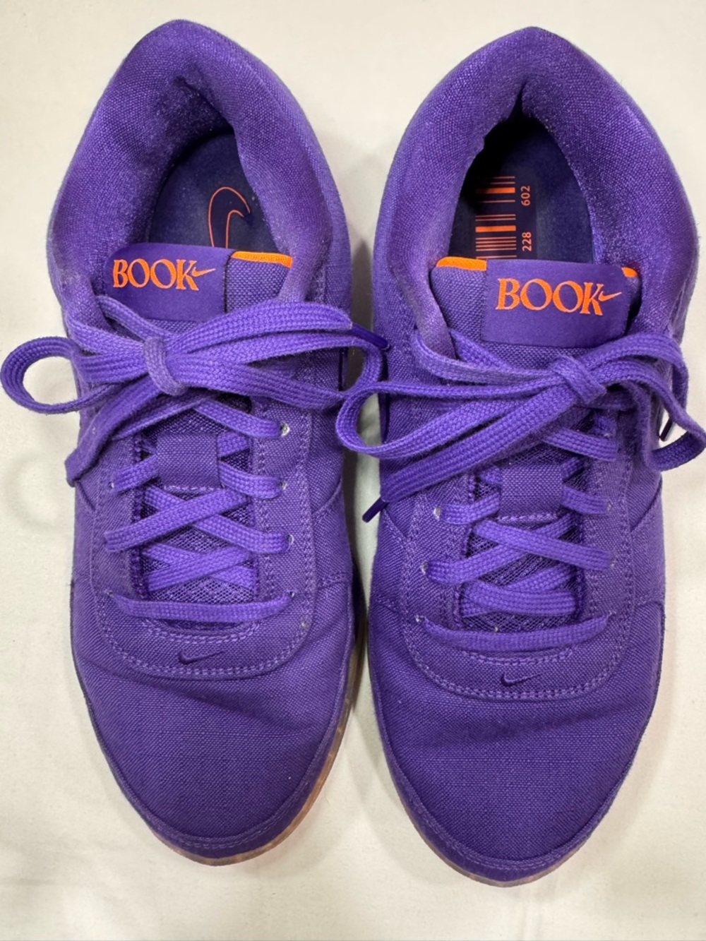 Nike Book 1 Purple Canvas Gum Sole Devin Booker Size 10 Men’s Rare